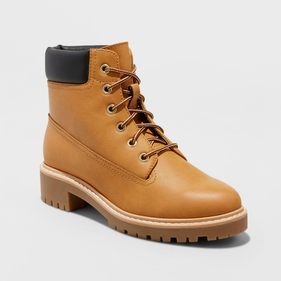 Mossimo Supply Co. Shoes - Mossimo Beccalynn Lace-Up Tan Hiking Work Boots